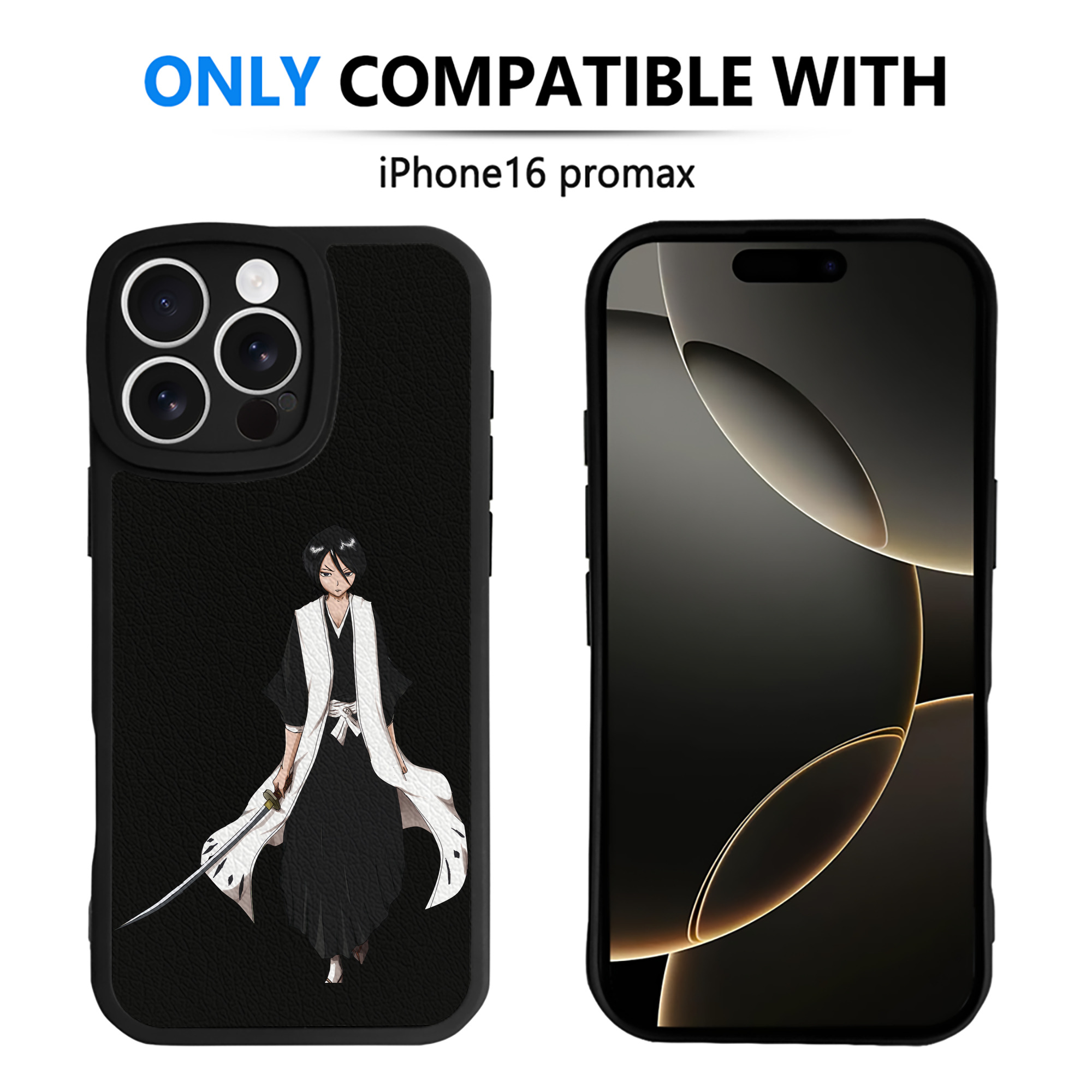 （画像用） ブリーチ 朽木ルキア BLEACH Kuchiki Rukia 【iPhone 16シリーズ対応】シリコンスマホケース（レザー調） 材質：シリコン